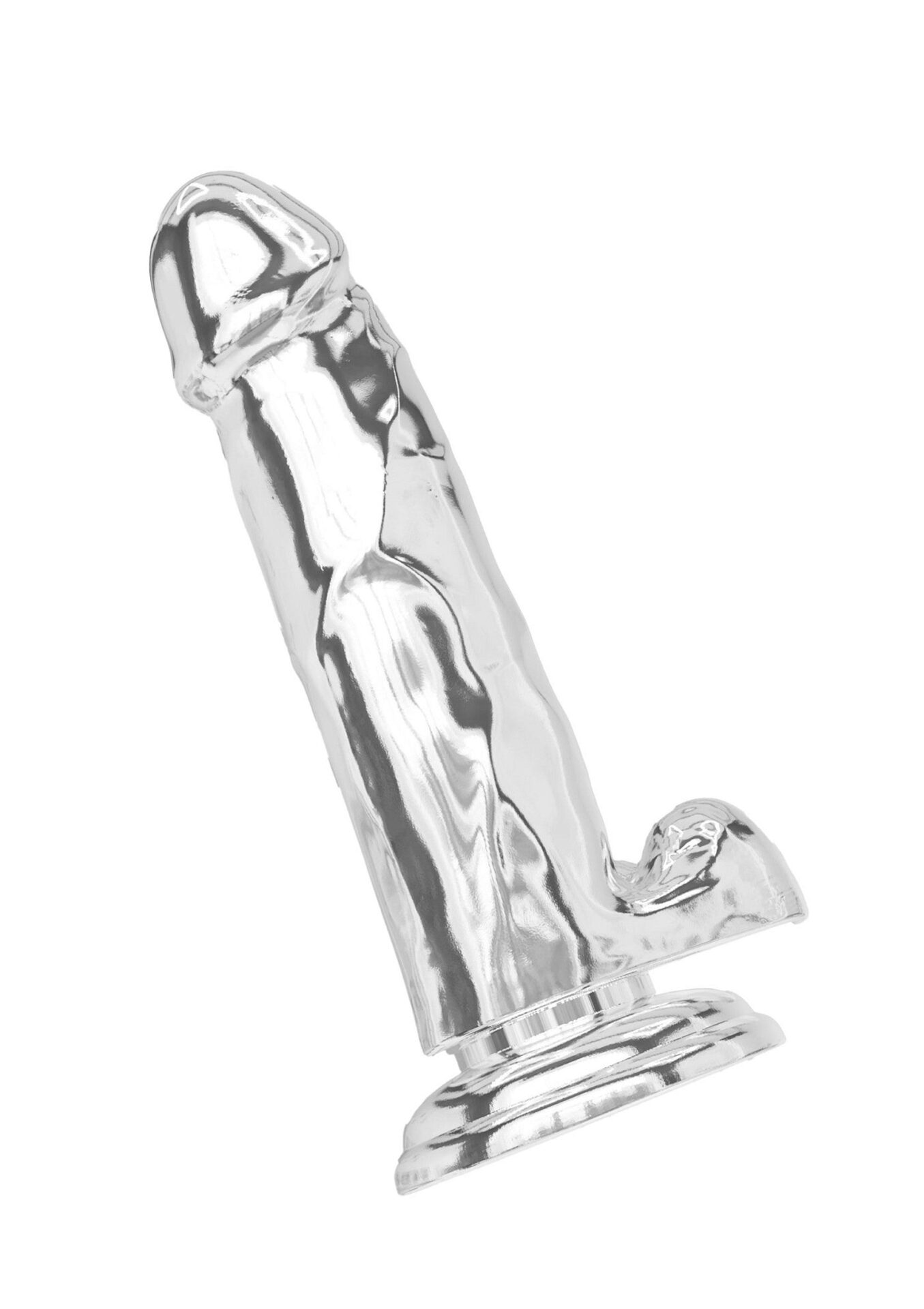 Dildo trasparente in TPE, 18 cm, trasparente - immagine 3