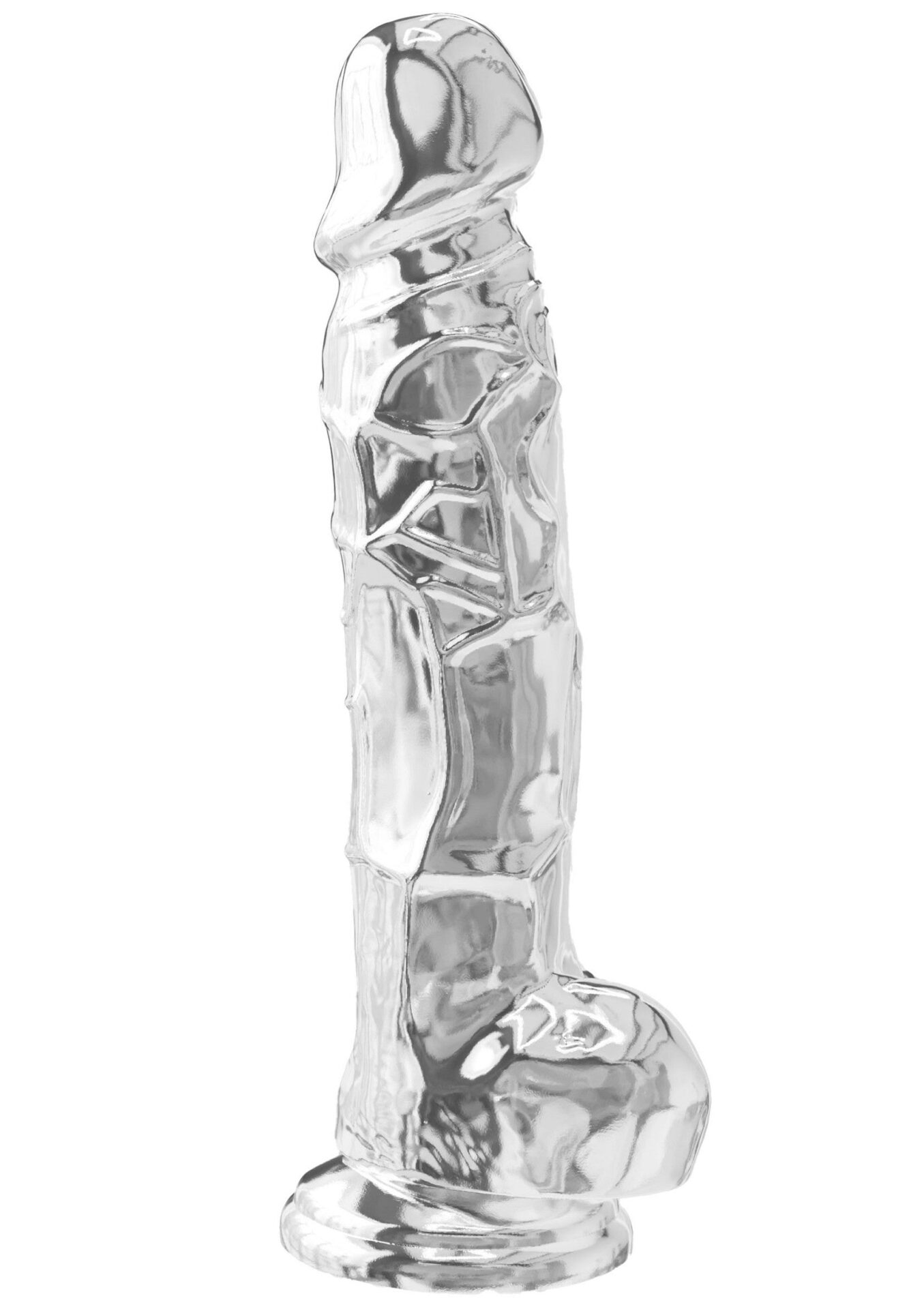 Dildo trasparente in TPE, 22,5 cm