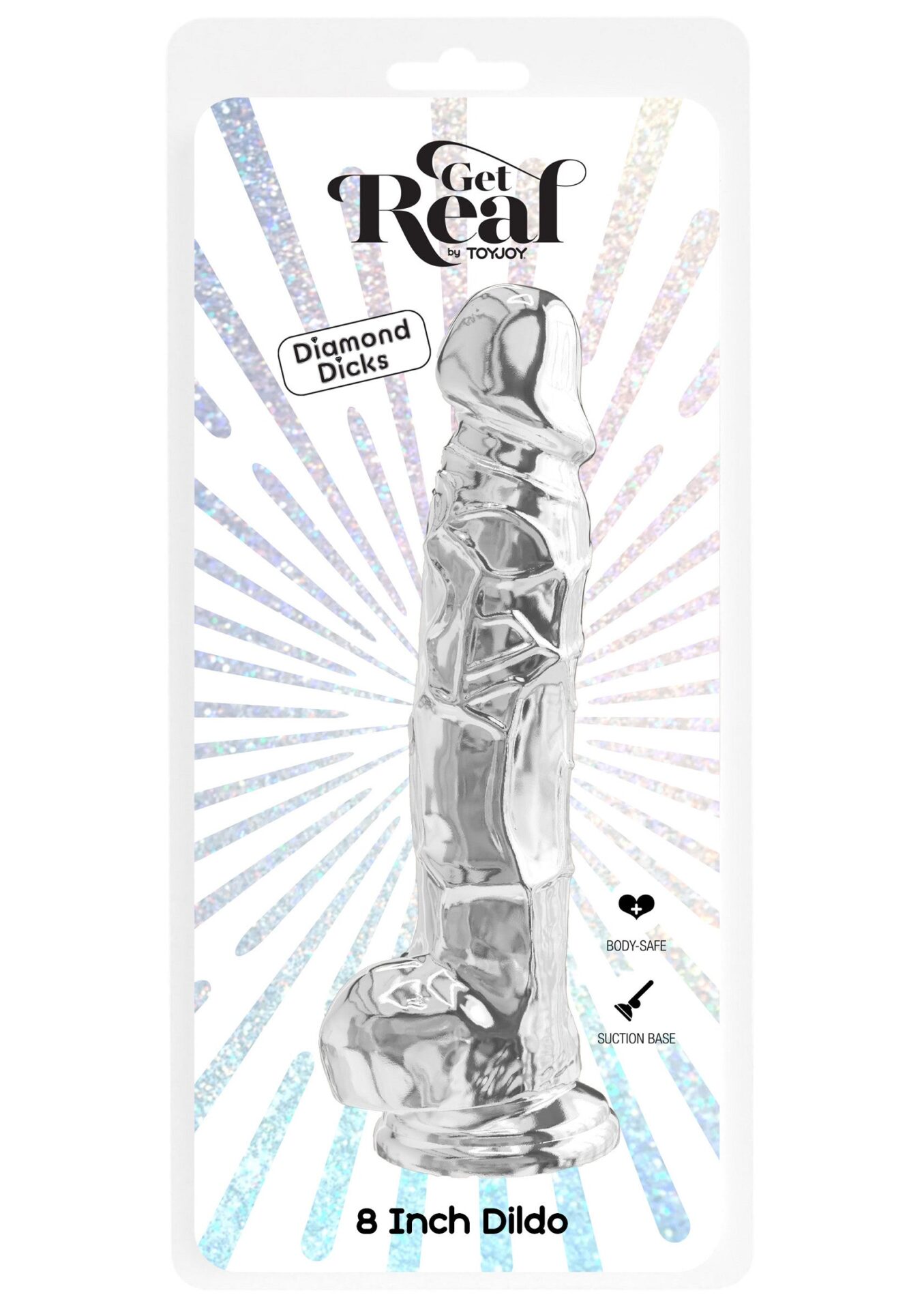 Dildo trasparente in TPE, 22,5 cm - immagine 2