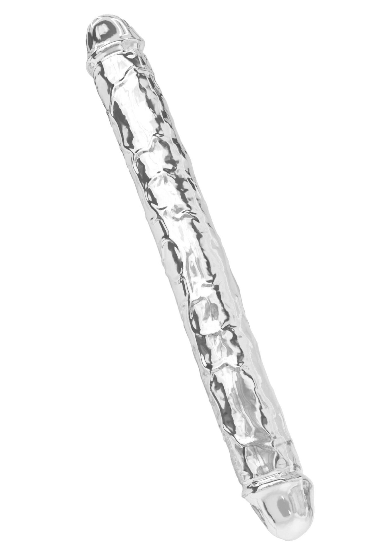Doppio Dong trasparente in TPE 34,5 cm trasparente - immagine 3
