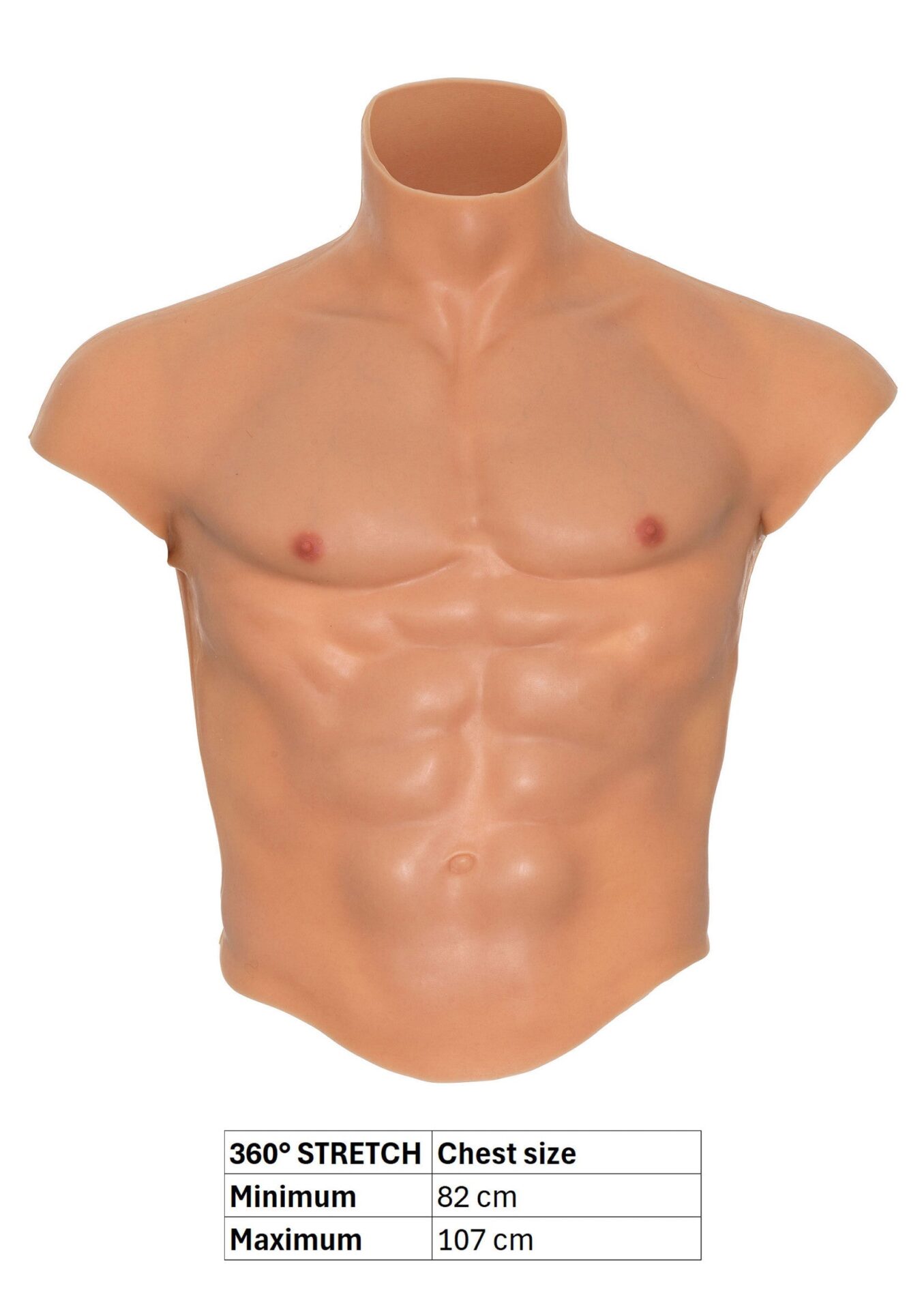 Pettorali e addominali in silicone per torso - immagine 6