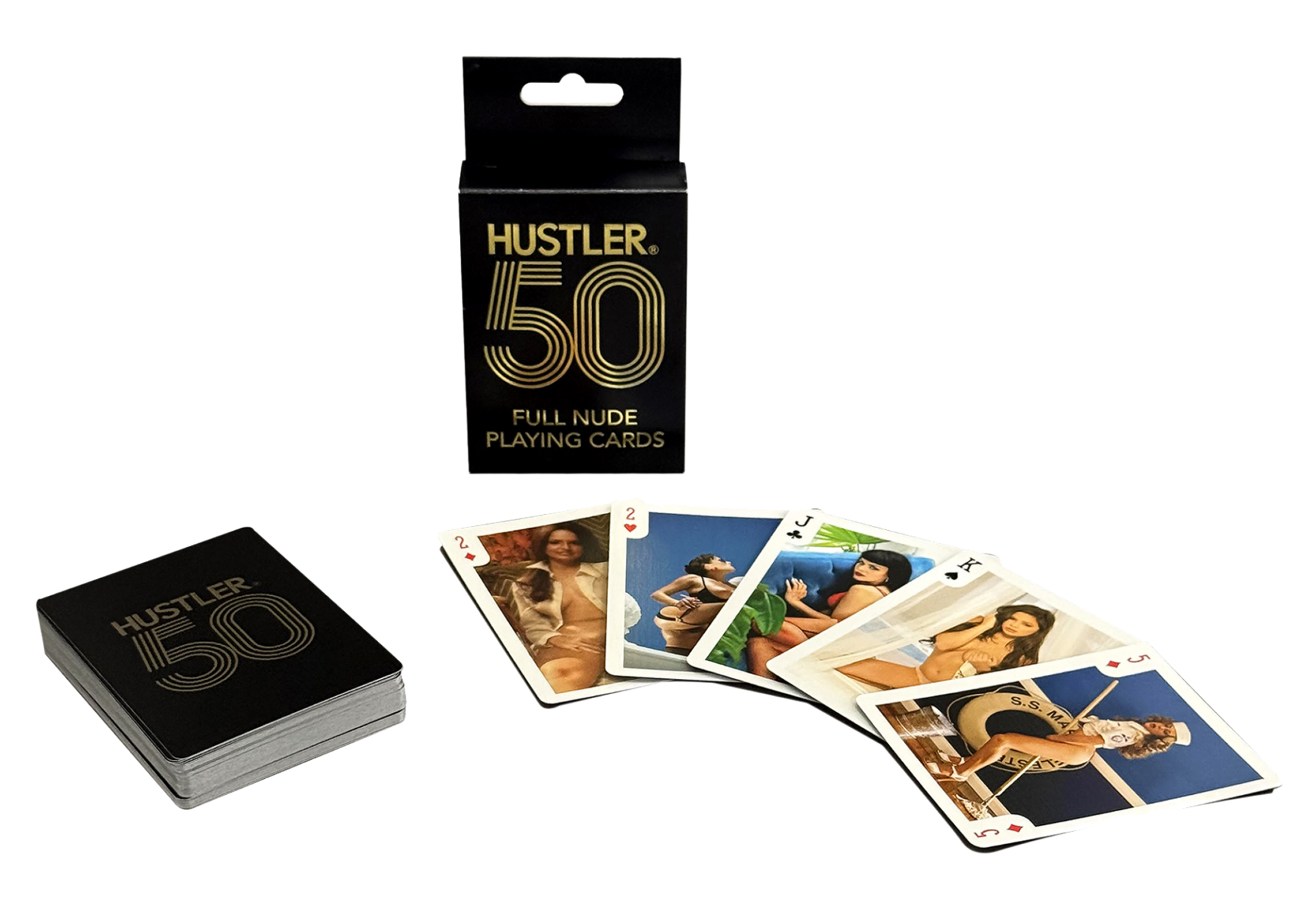 HUSTLER 50 CARTE DA GIOCO COMPLETAMENTE NUDE