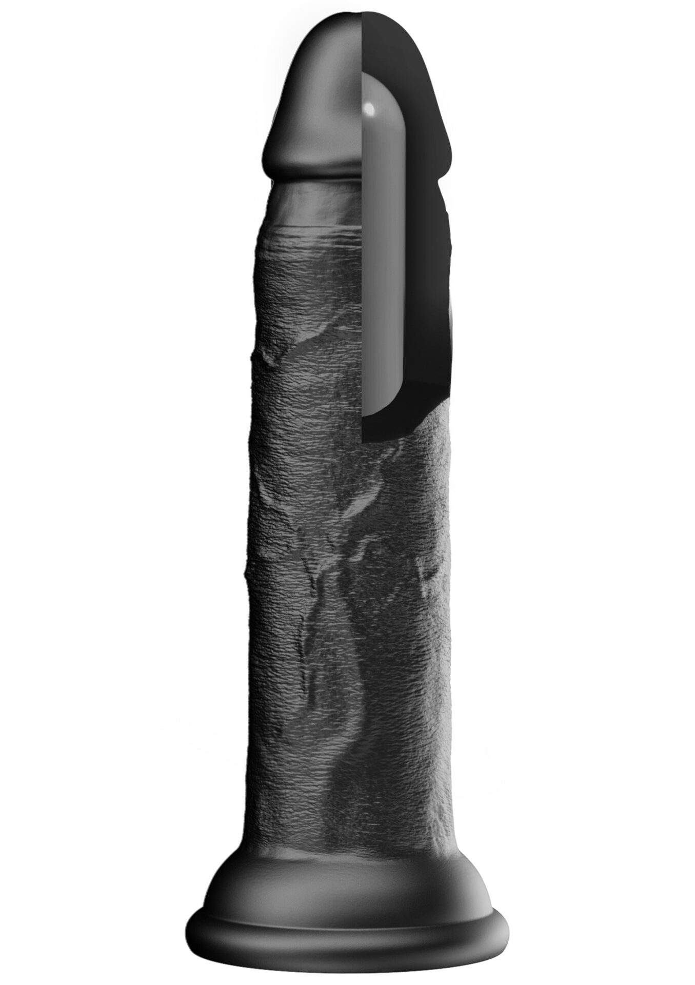 Dildo realistico in silicone liquido 19 cm nero - immagine 6