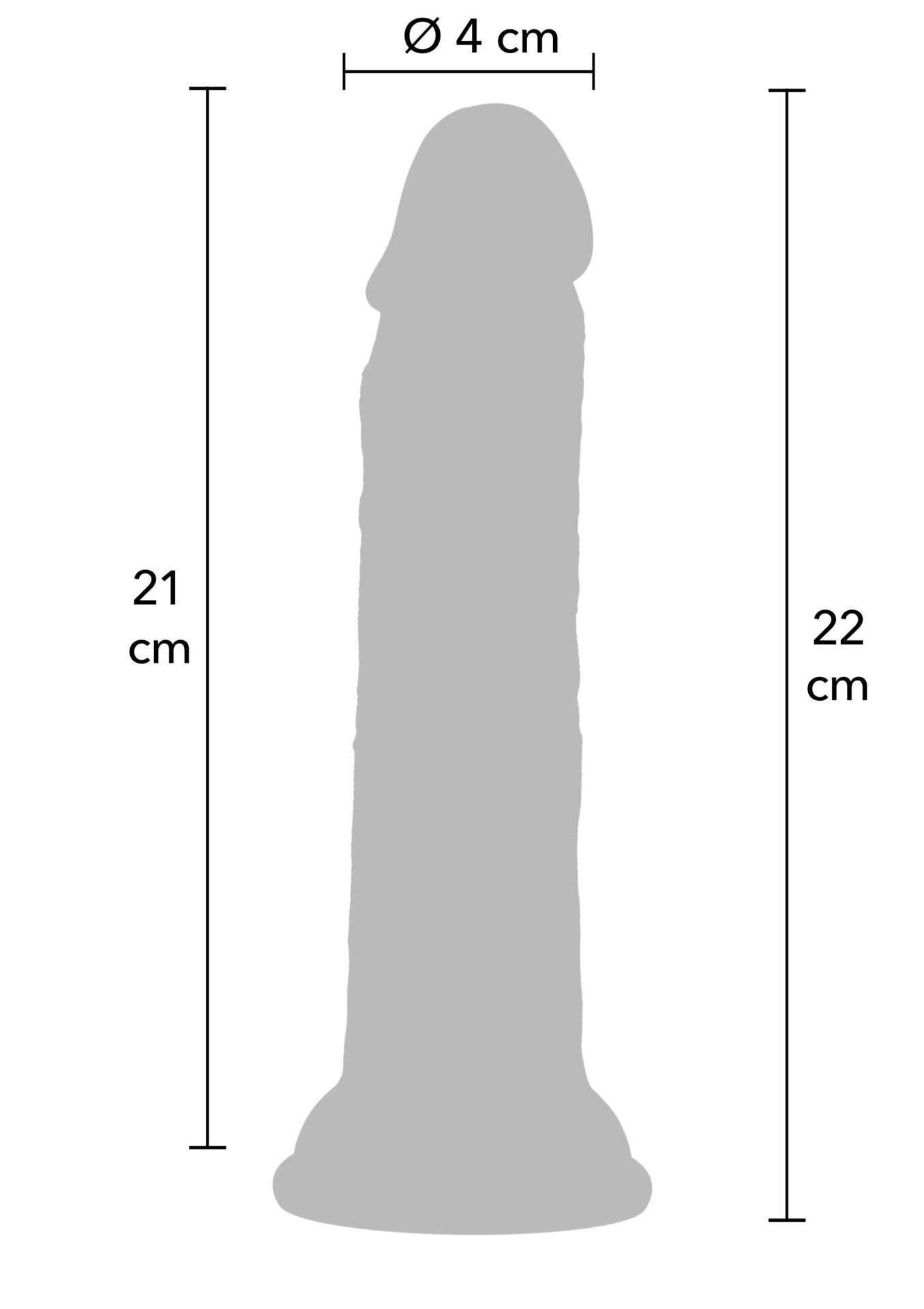 Dildo realistico in silicone liquido 23 cm nero - immagine 7