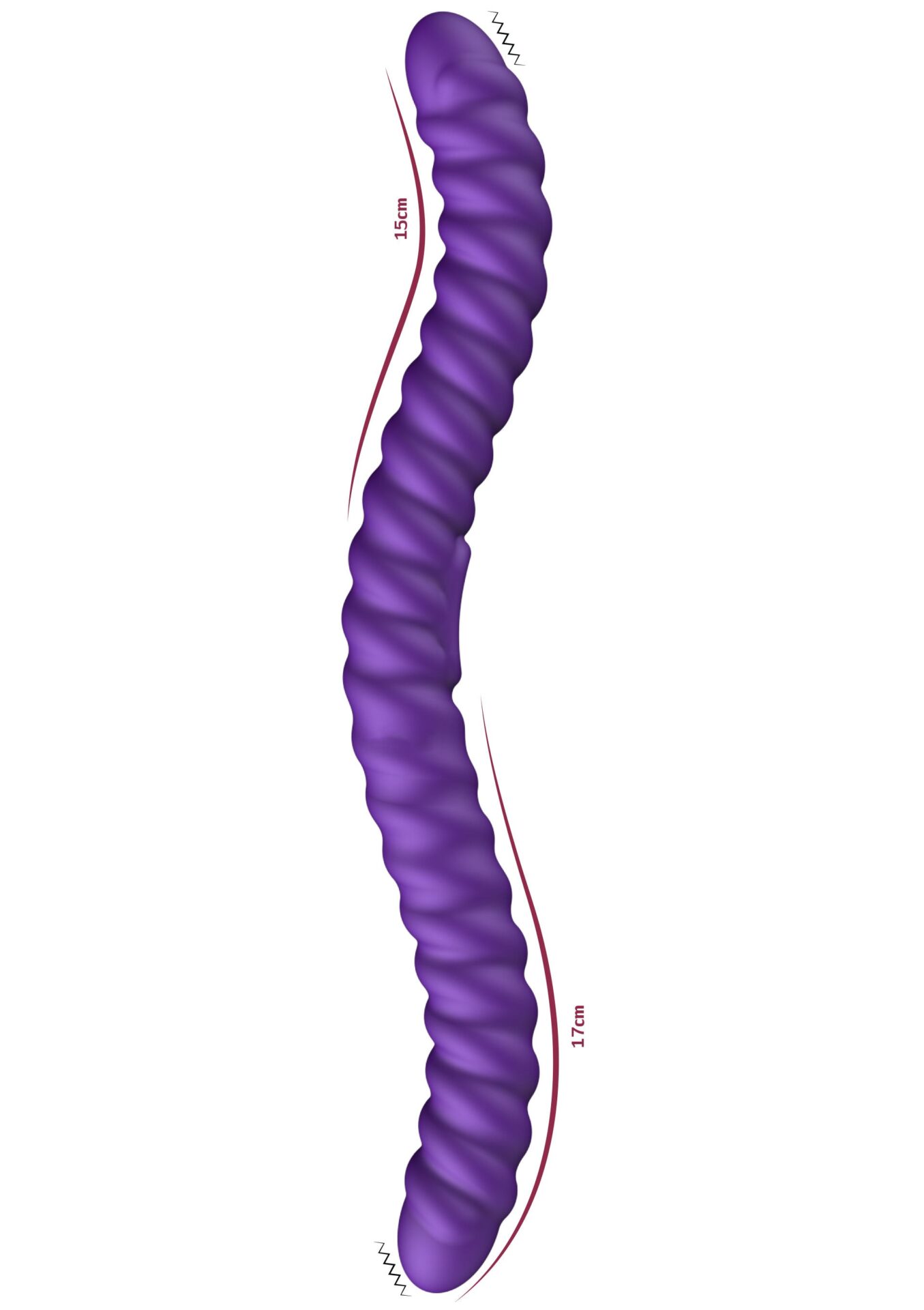 Vibratore flessibile a doppia faccia viola - immagine 6