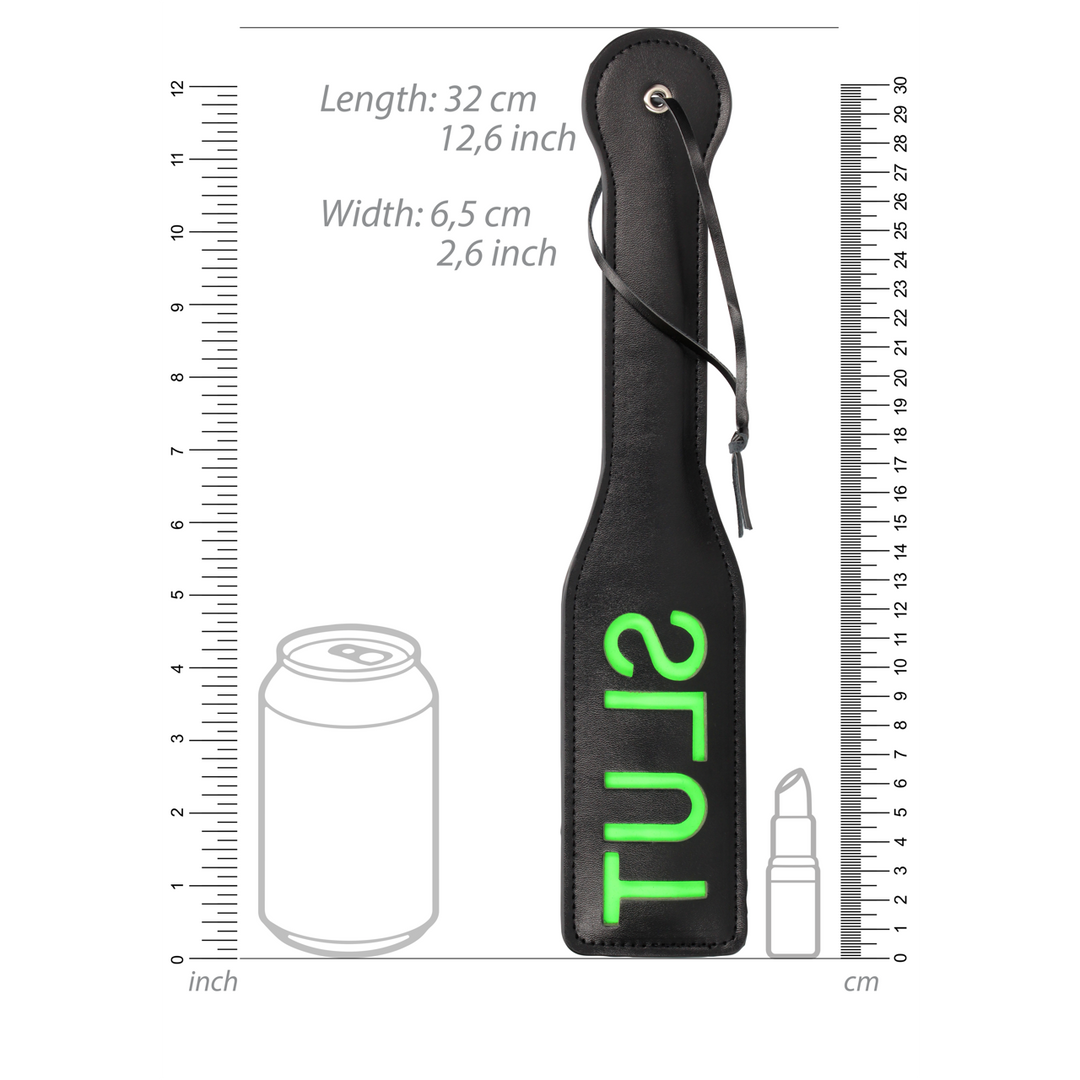 Slut Paddle - Si illumina al buio - Verde neon - immagine 5