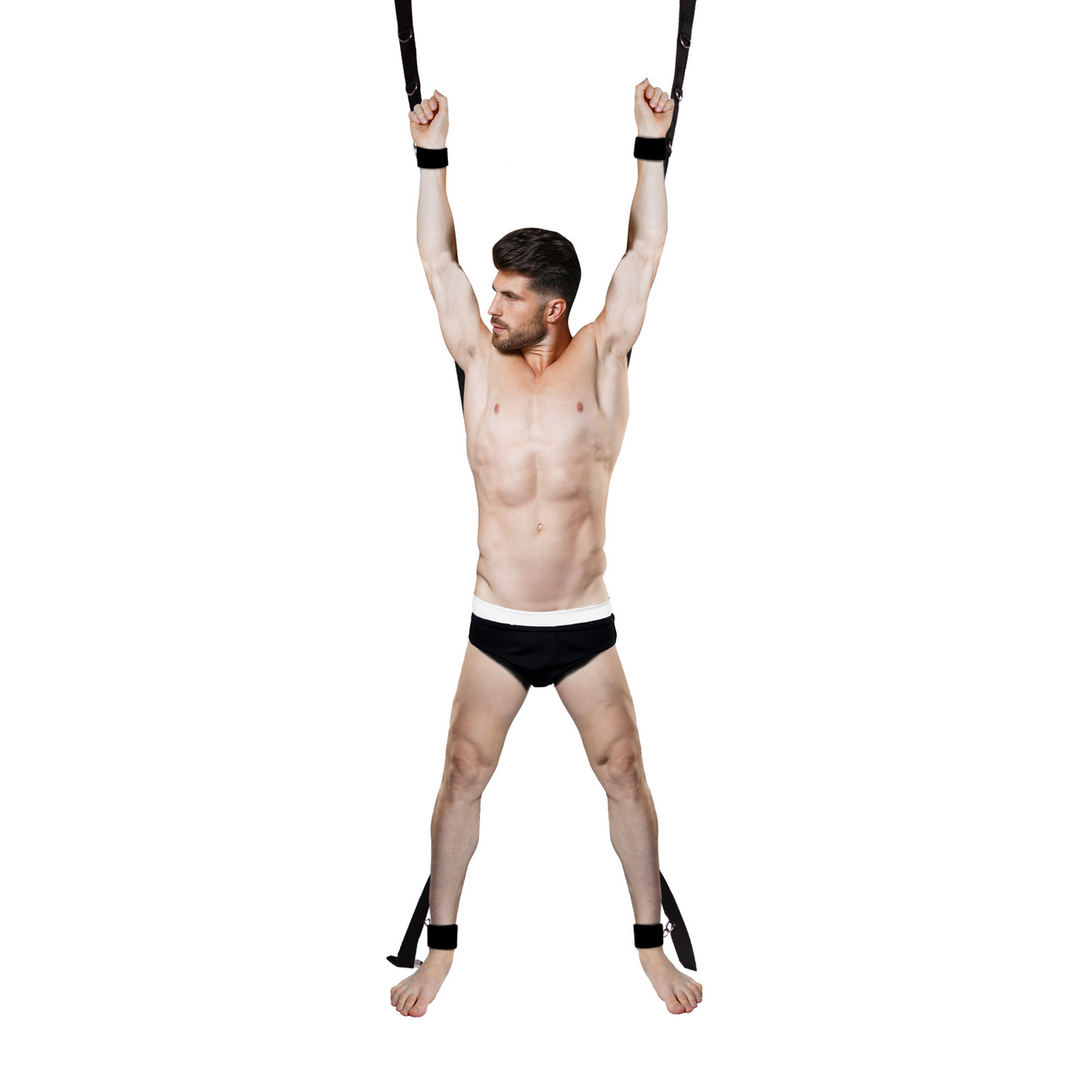 Croce per bondage da appendere alla porta - Nera - immagine 5