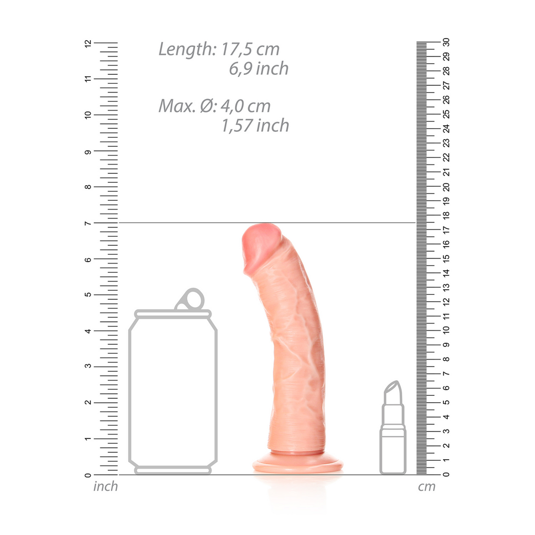 Dildo realistico curvo con ventosa - 6 pollici / 15,5 cm - immagine 6