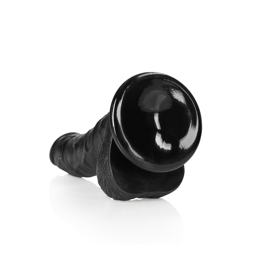 Dildo realistico curvo con testicoli e ventosa - 7 / 18 cm - immagine 5
