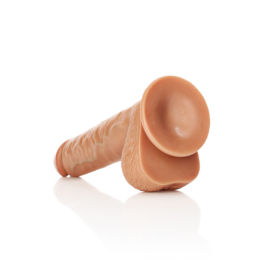 Dildo dritto realistico con testicoli e ventosa - 10 / 25,5 cm - immagine 5