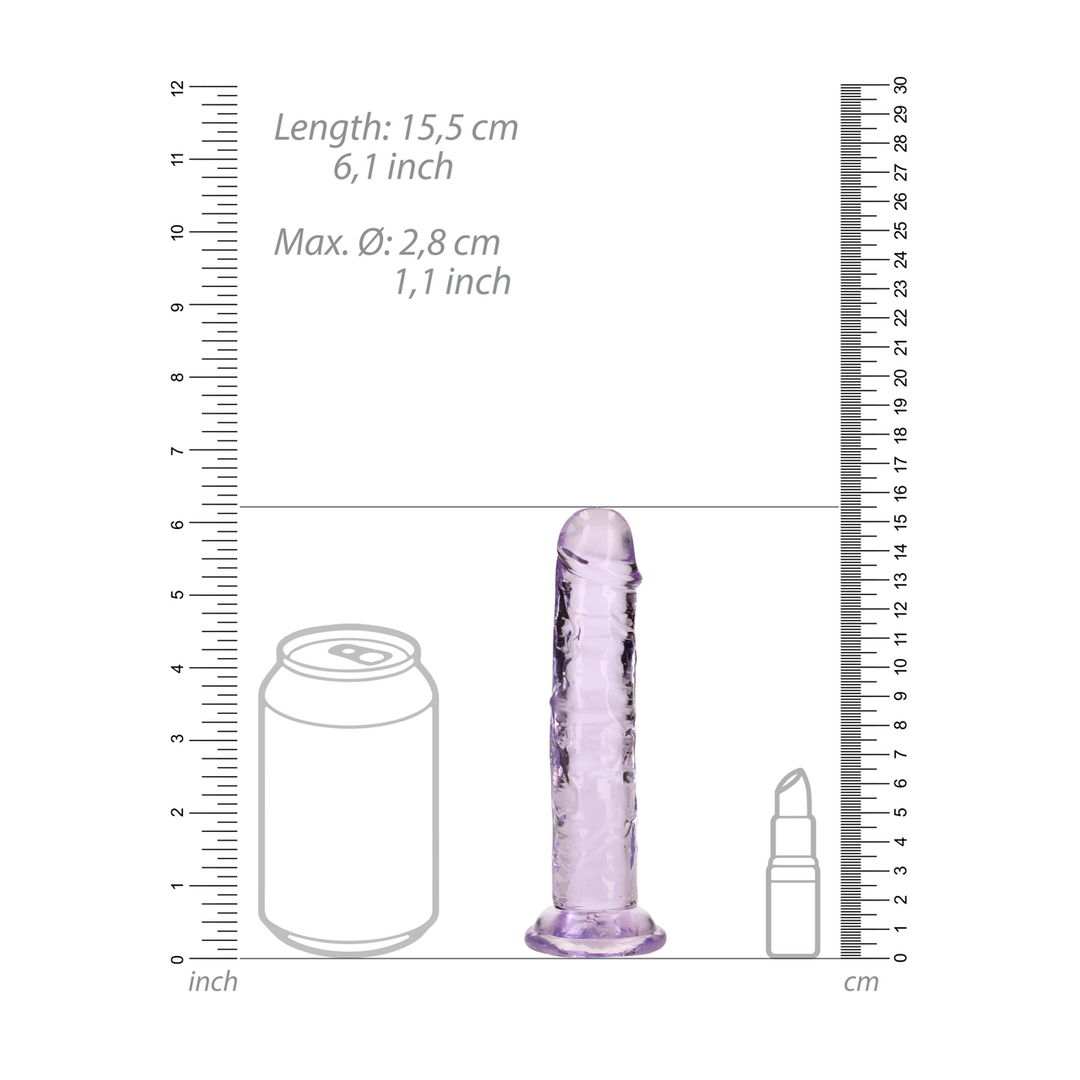Dildo dritto realistico con ventosa - 6'' / 14,5 - immagine 6