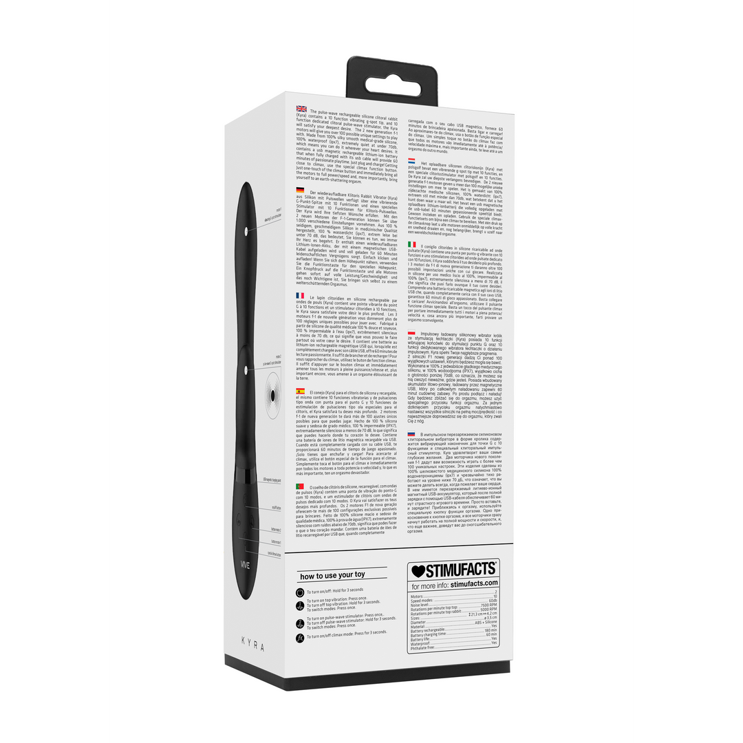 Kyra - Pulse Clitoral Rabbit - Nero - immagine 9