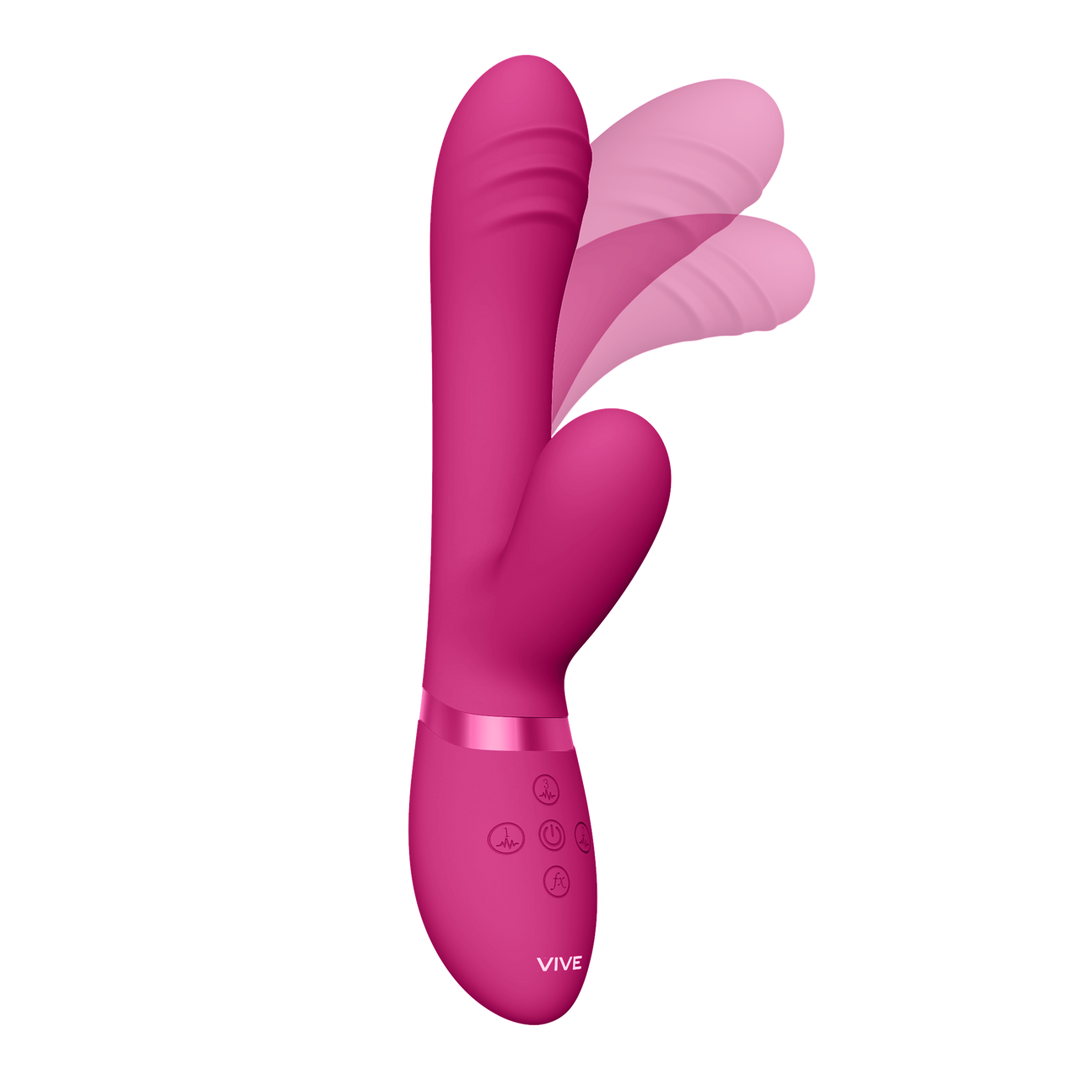 Tani - Vibratore a impulsi con movimento delle dita - Rosa - immagine 8