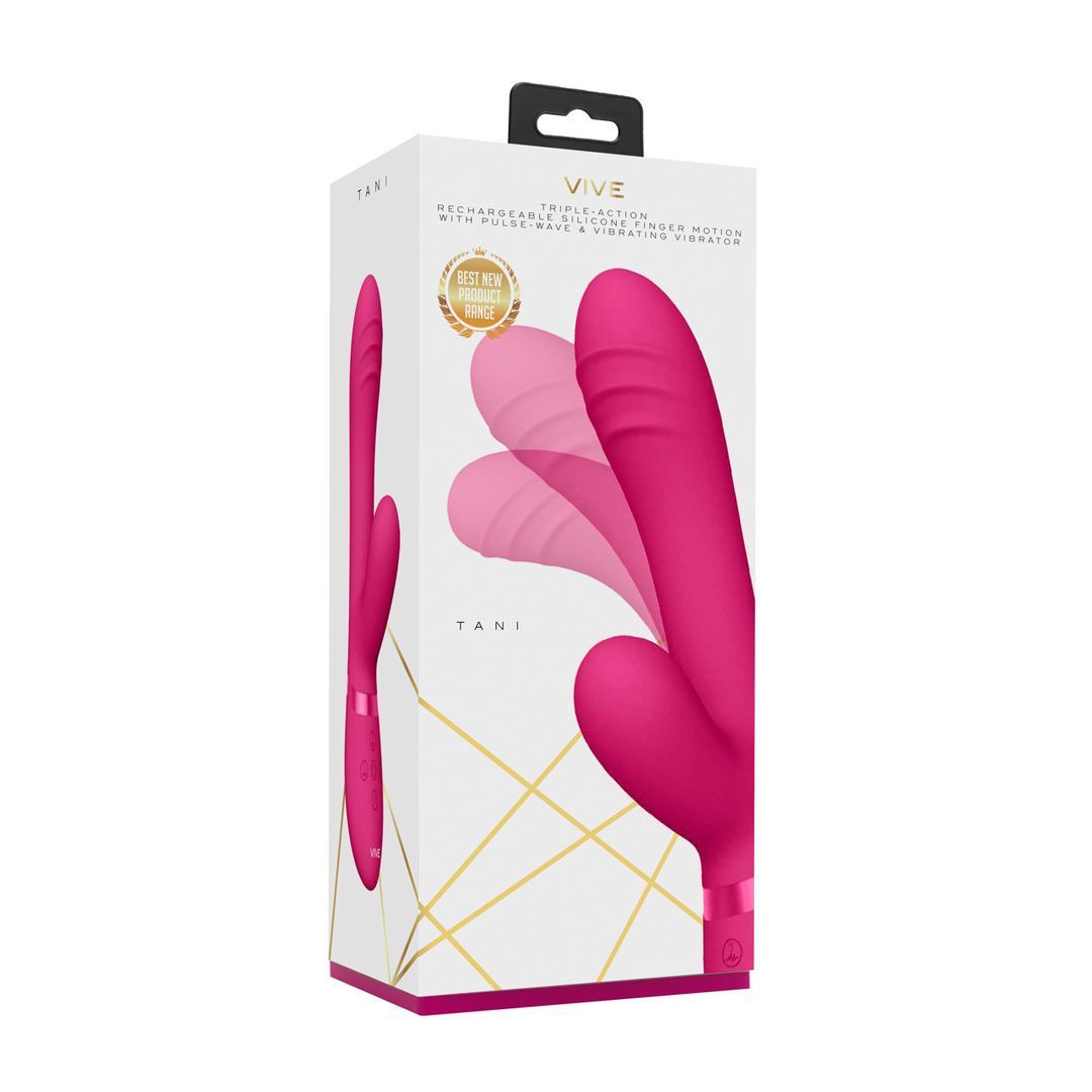 Tani - Vibratore a impulsi con movimento delle dita - Rosa - immagine 2