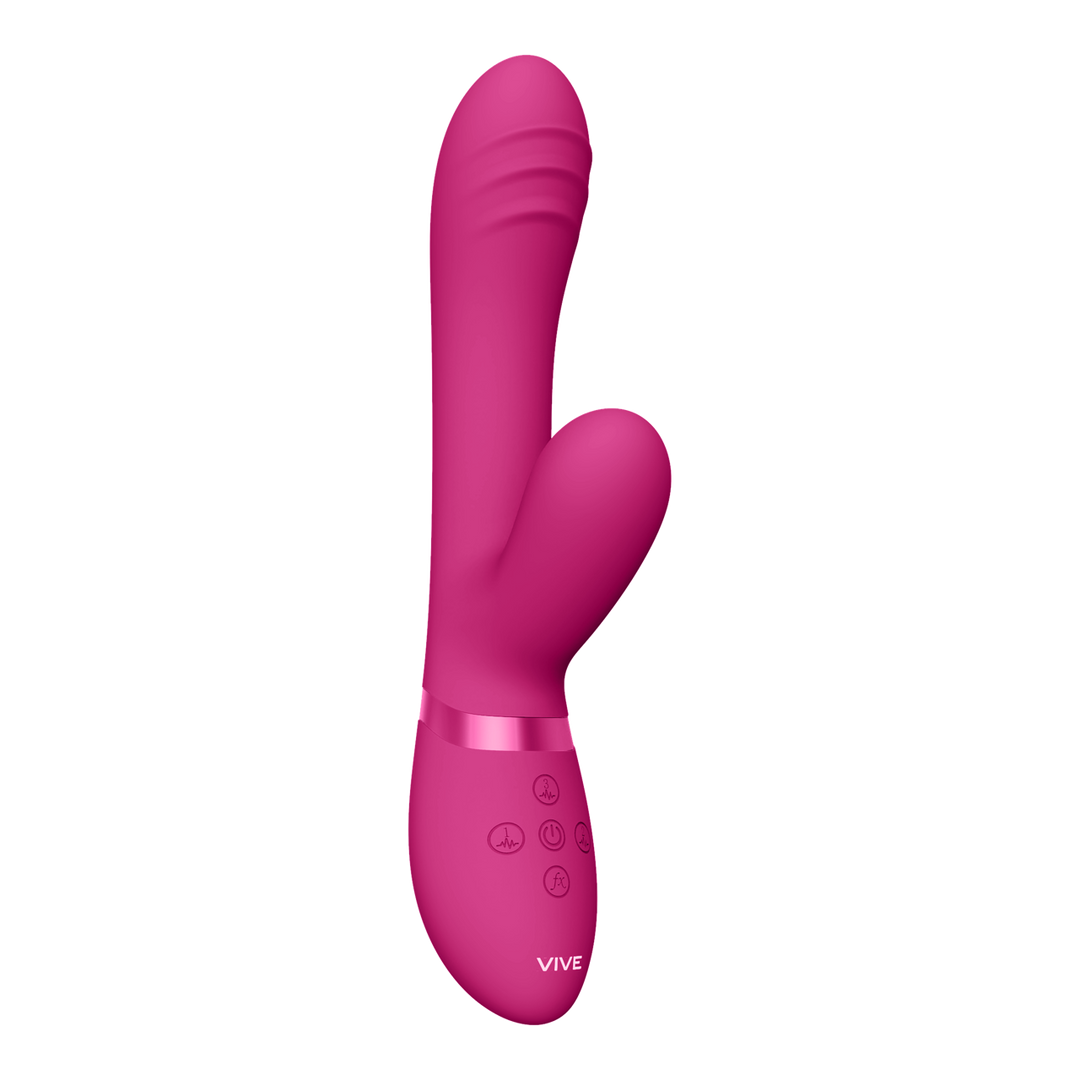 Tani - Vibratore a impulsi con movimento delle dita - Rosa - immagine 3