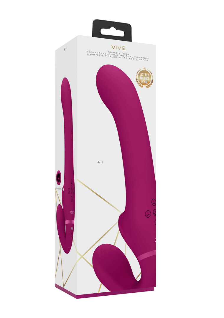 Ai - Strapless Strapless Strapon con doppia vibrazione ad onde d'aria - immagine 2