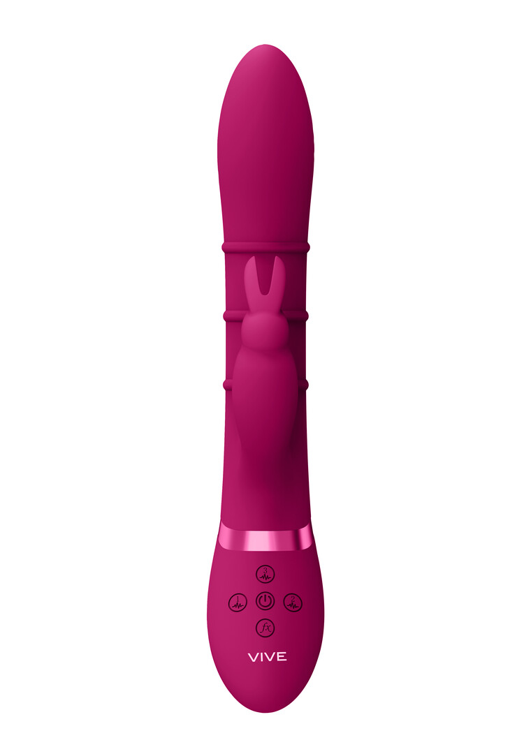 Sora - Anelli stimolanti Up Down, vibratore a forma di coniglio per il punto G - Rosa - immagine 6