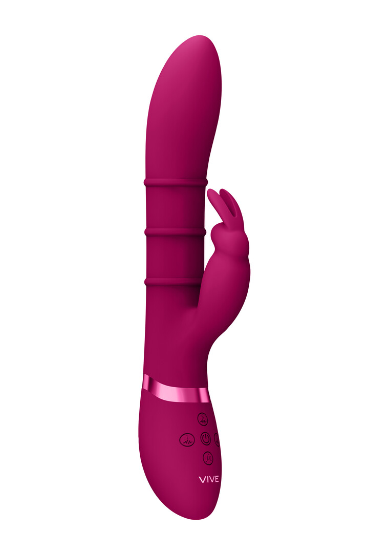 Sora - Anelli stimolanti Up Down, vibratore a forma di coniglio per il punto G - Rosa - immagine 3