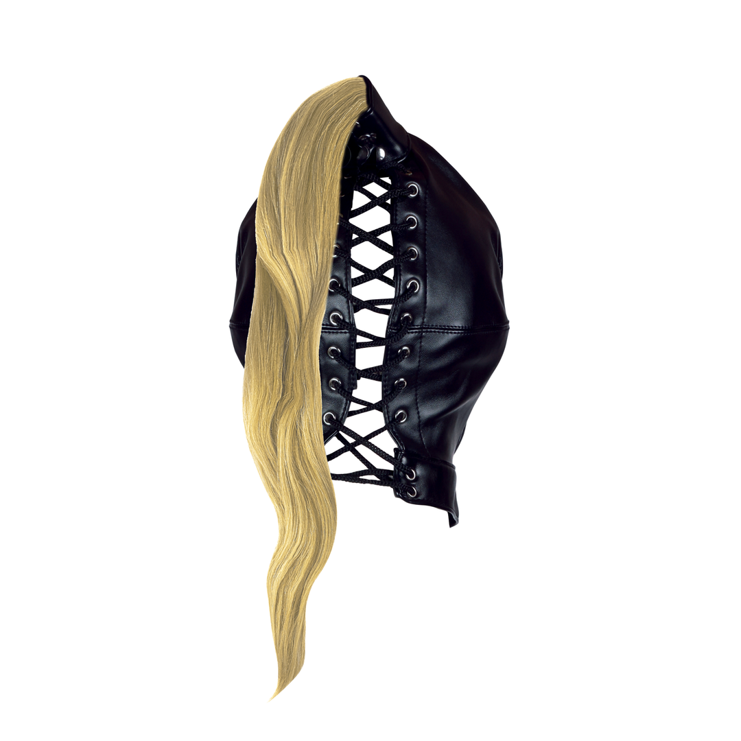 Maschera con coda di cavallo bionda - Nera - immagine 6