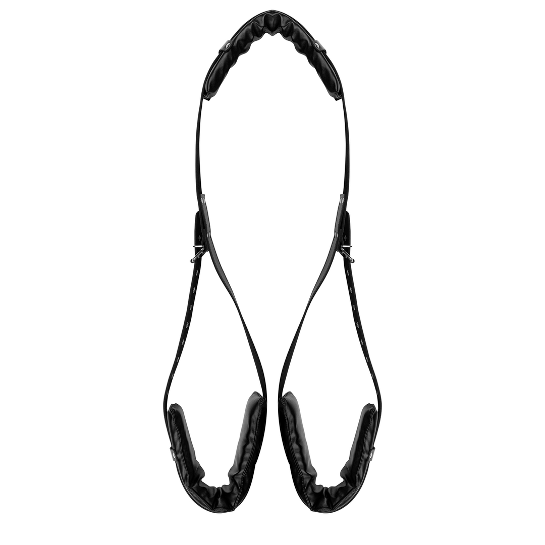 Fascia imbottita per coscia con spallacci regolabili - Nera - immagine 4