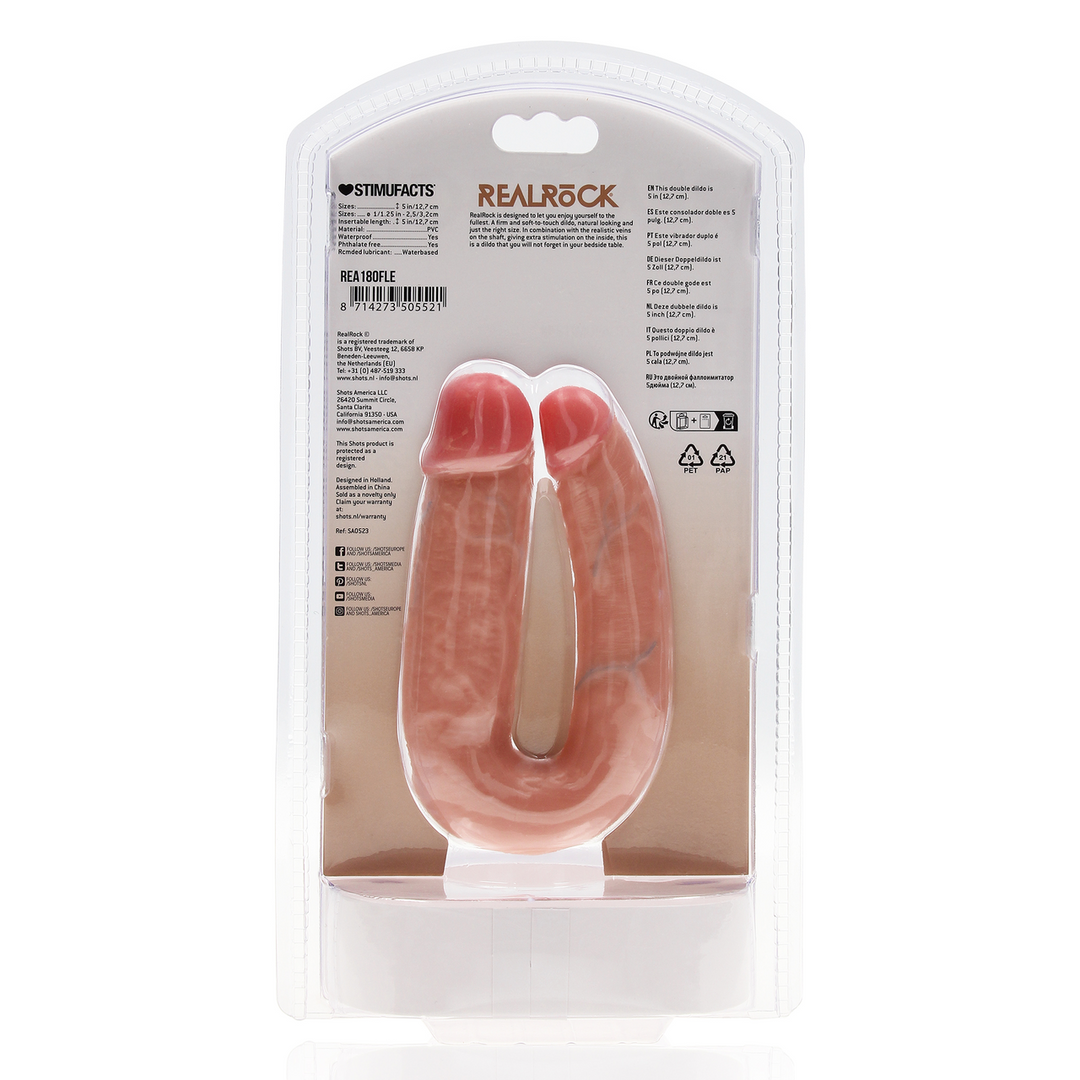 Dildo doppio a forma di U 5 / 12,7 cm - Color carne - immagine 3