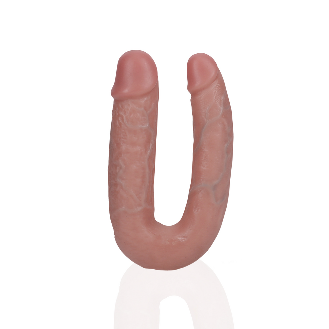Dildo doppio a forma di U 5 / 12,7 cm - Color carne - immagine 4