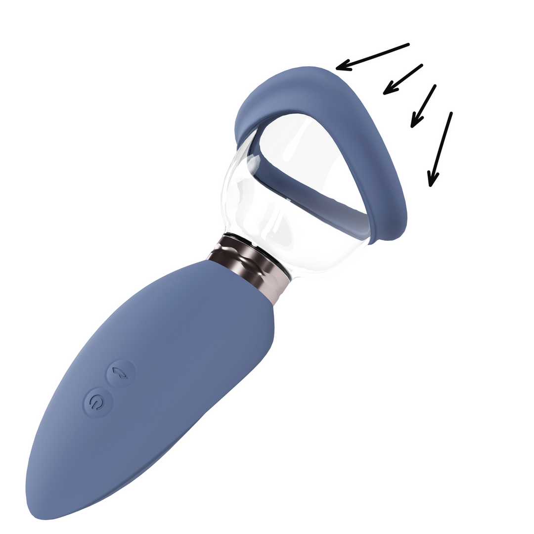 Stimolante - Tiralatte ricaricabile per vulva e seno - Blu