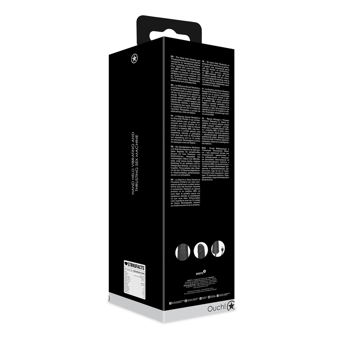 Macchina del sesso portatile vibrante e a spinta - Nera - immagine 7