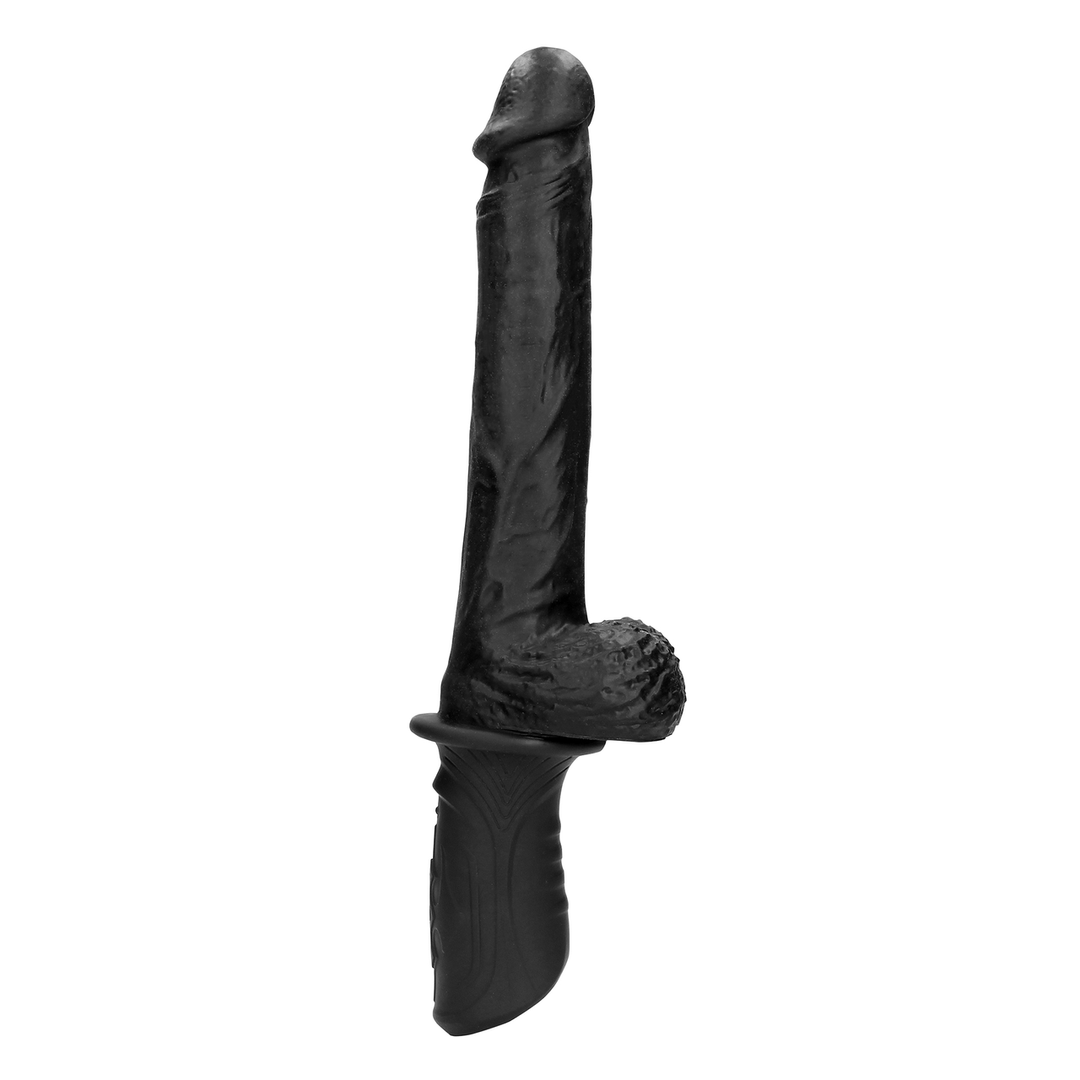Macchina del sesso portatile vibrante e a spinta in silicone liquido - Nera - immagine 5