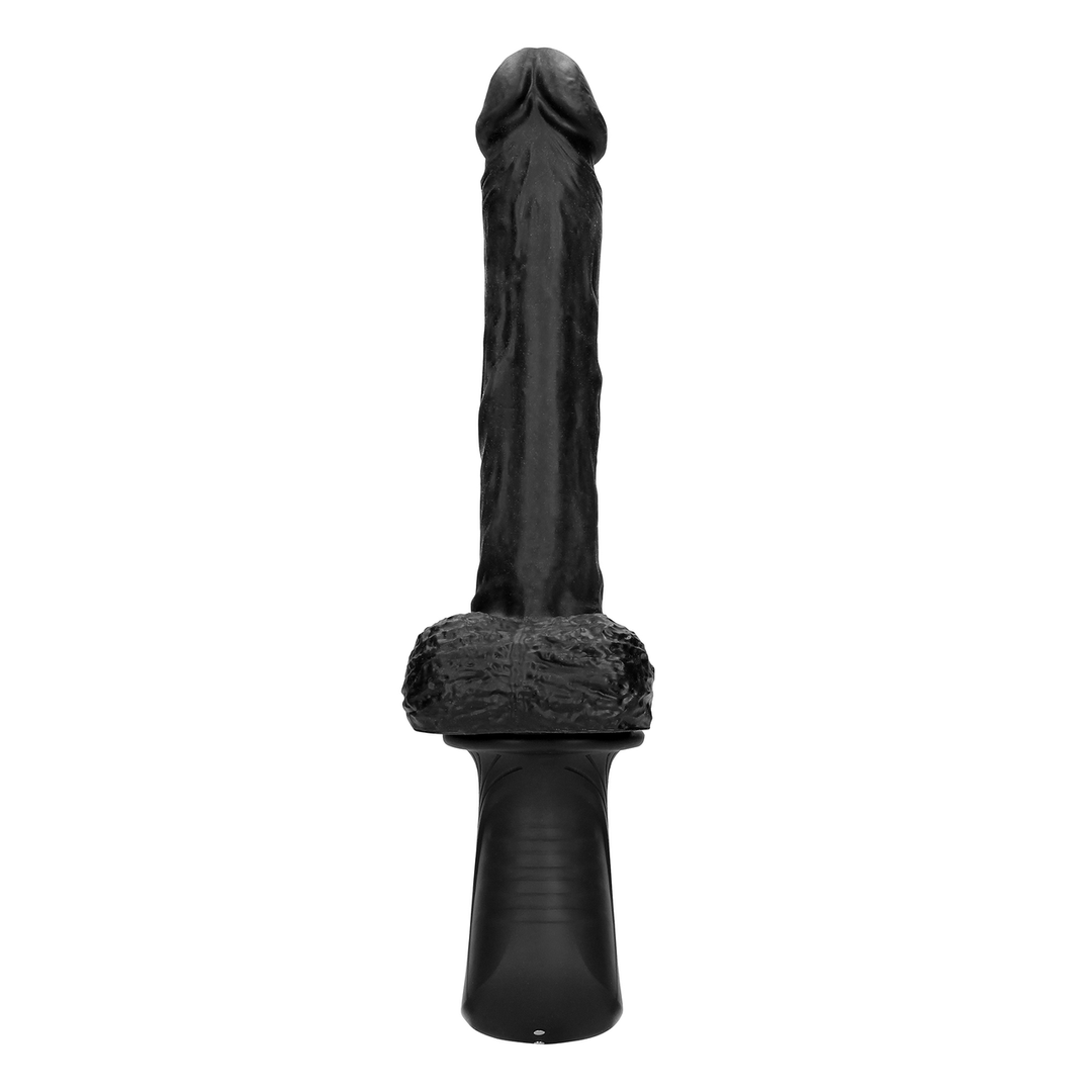 Macchina del sesso portatile vibrante e a spinta in silicone liquido - Nera - immagine 6