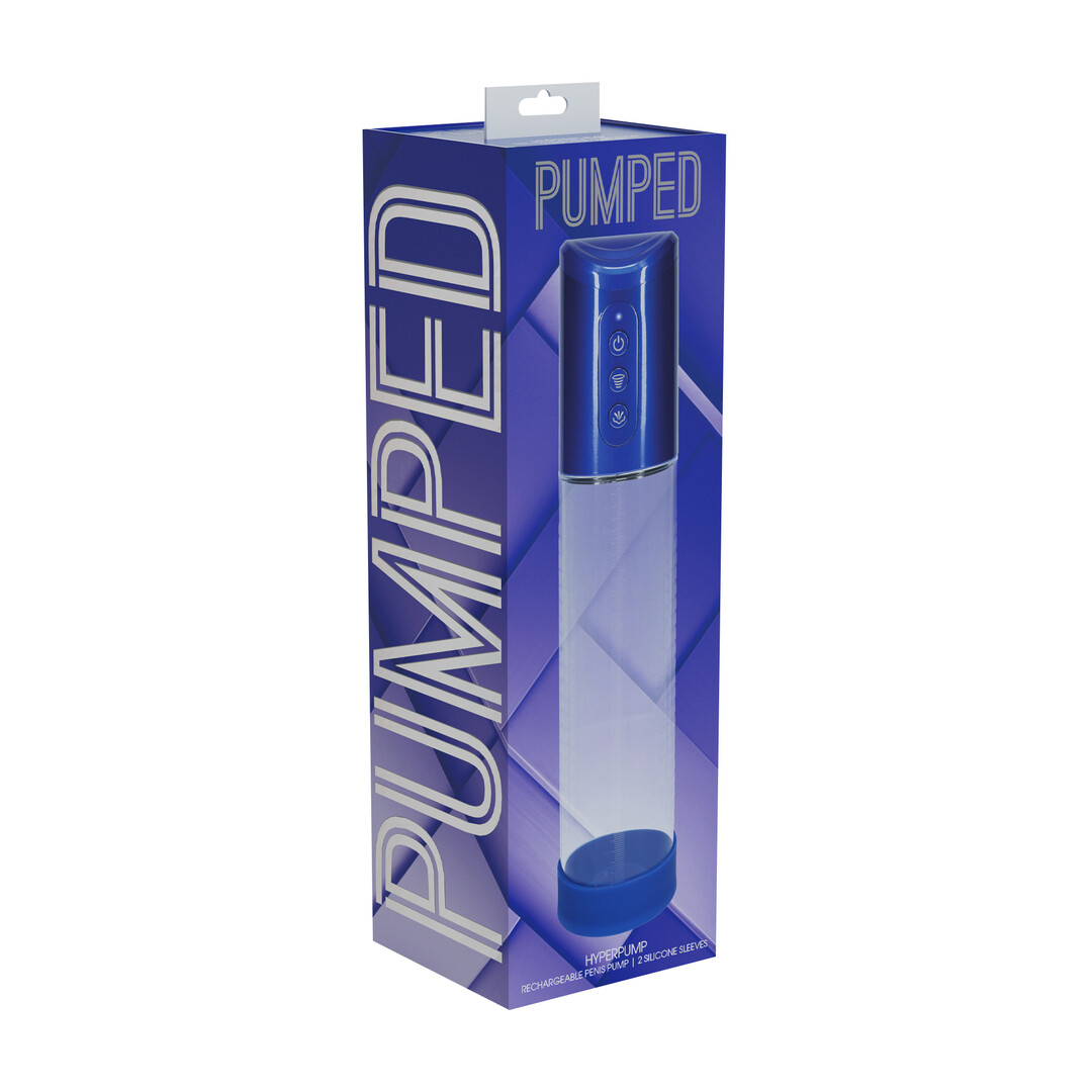 HyperPump - Pompa per pene ricaricabile - Blu metallizzato - immagine 2