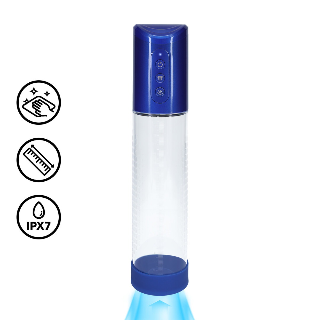 HyperPump - Pompa per pene ricaricabile - Blu metallizzato
