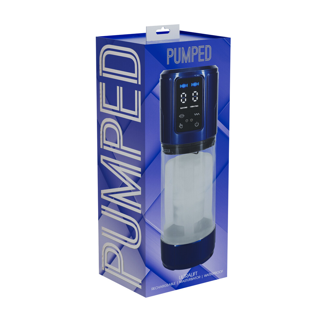 UltraLift - Pompa per masturbazione automatica impermeabile - Blu metallizzato - immagine 2