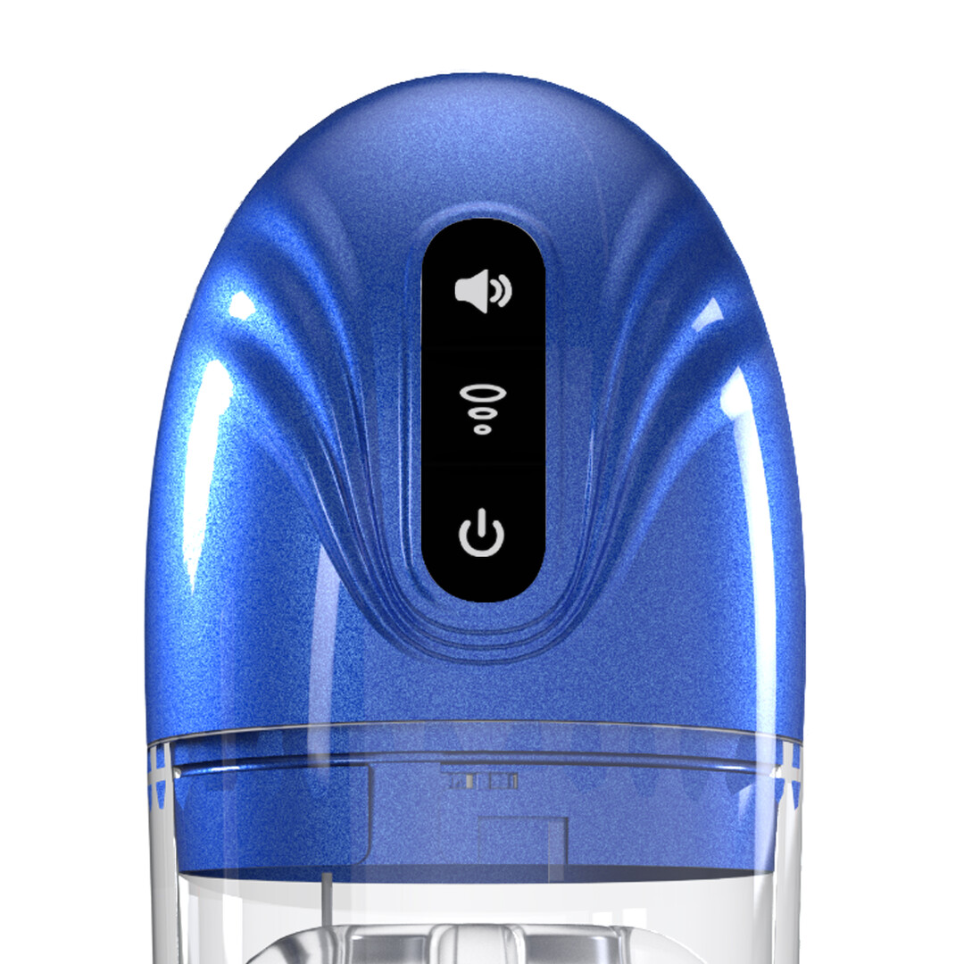 SonicPull - Pompa masturbatore a ventosa e vibrazione - Funzionalità multimediali avanzate - Blu metallizzato - immagine 7
