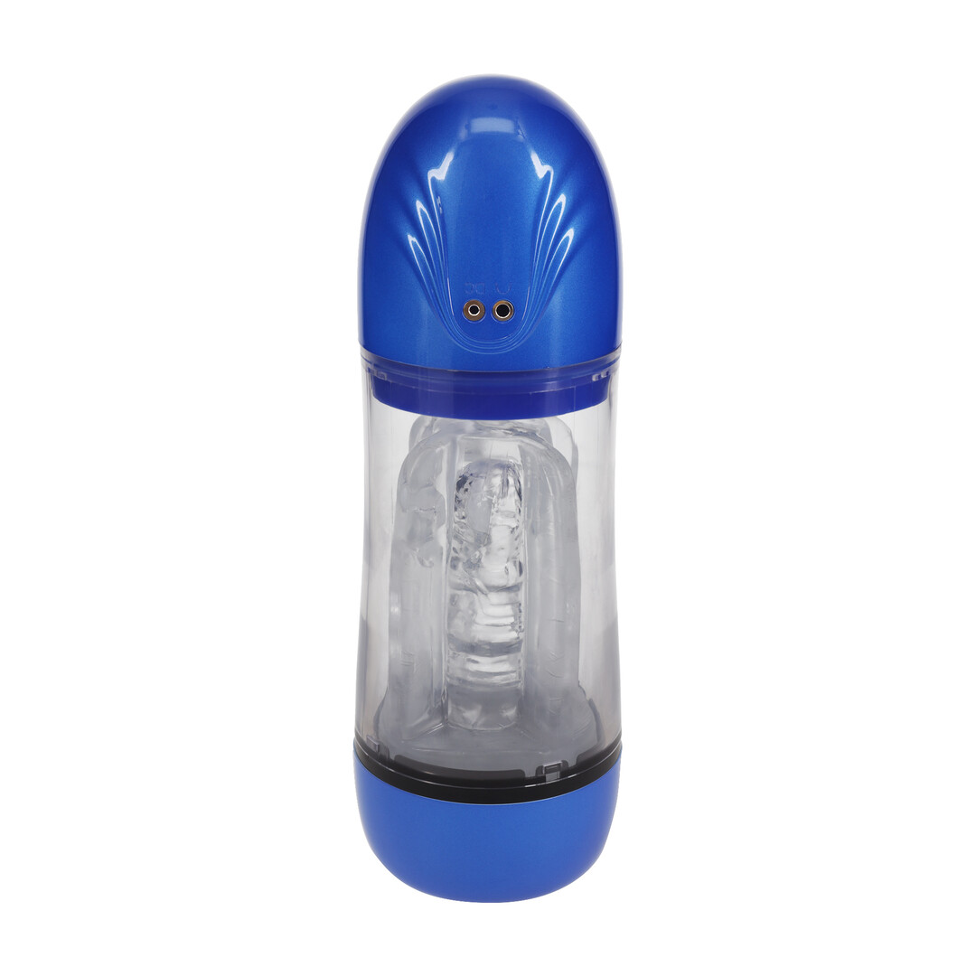 SonicPull - Pompa masturbatore a ventosa e vibrazione - Funzionalità multimediali avanzate - Blu metallizzato - immagine 3