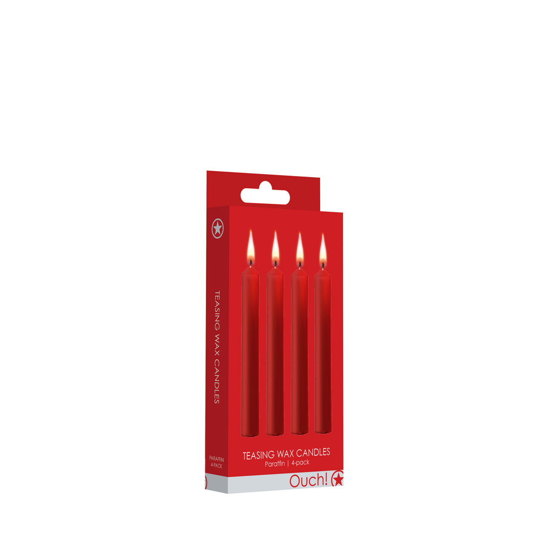 Candele di cera profumate Teasing - 4 pezzi - Rosse - immagine 2