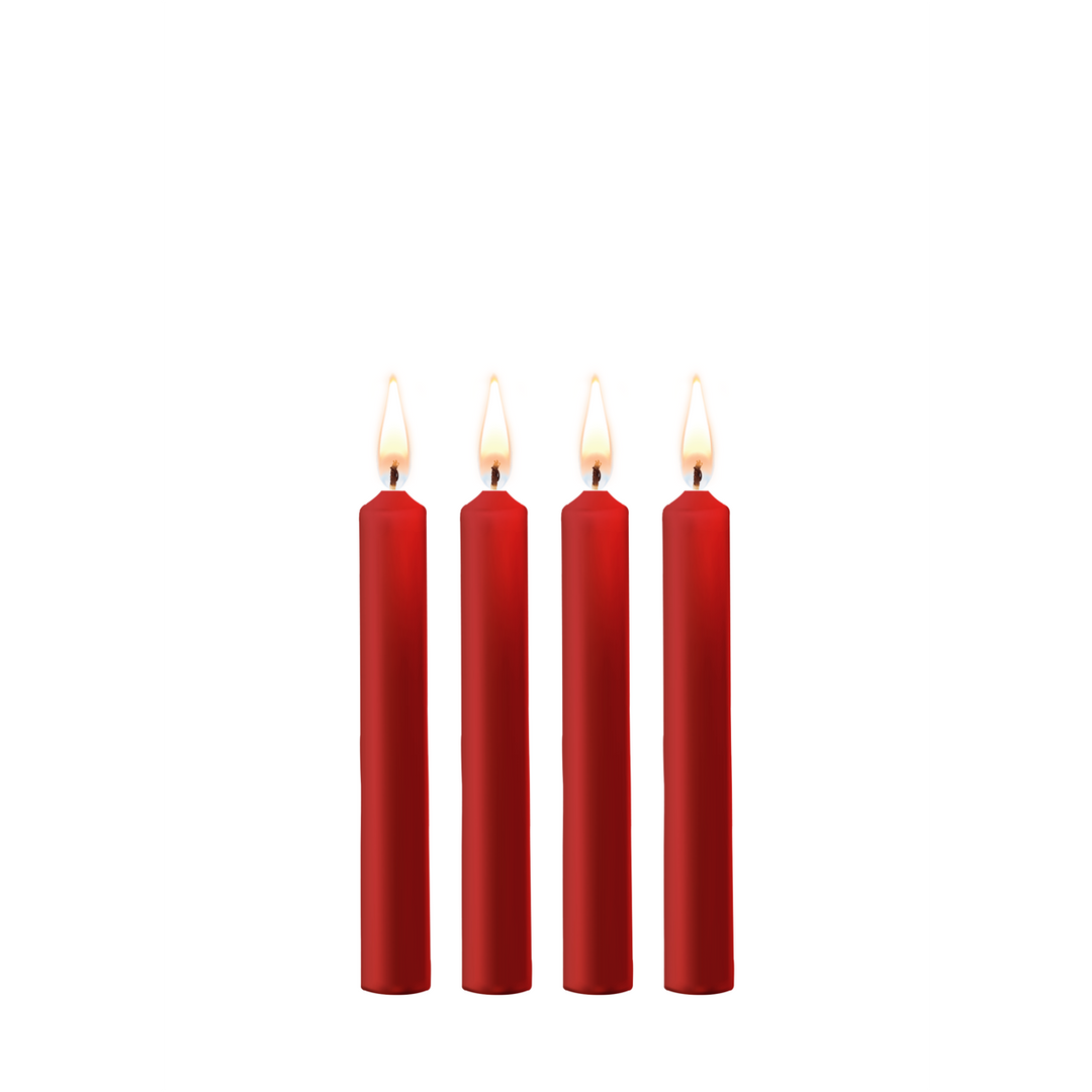 Candele di cera profumate Teasing - 4 pezzi - Rosse