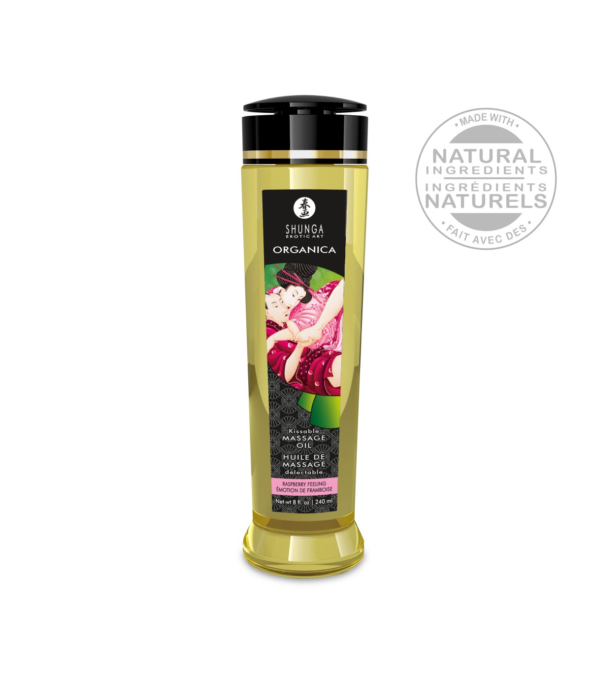 OLIO DA MASSAGGIO BIOLOGICO AL LAMPONE 240 ML - immagine 2