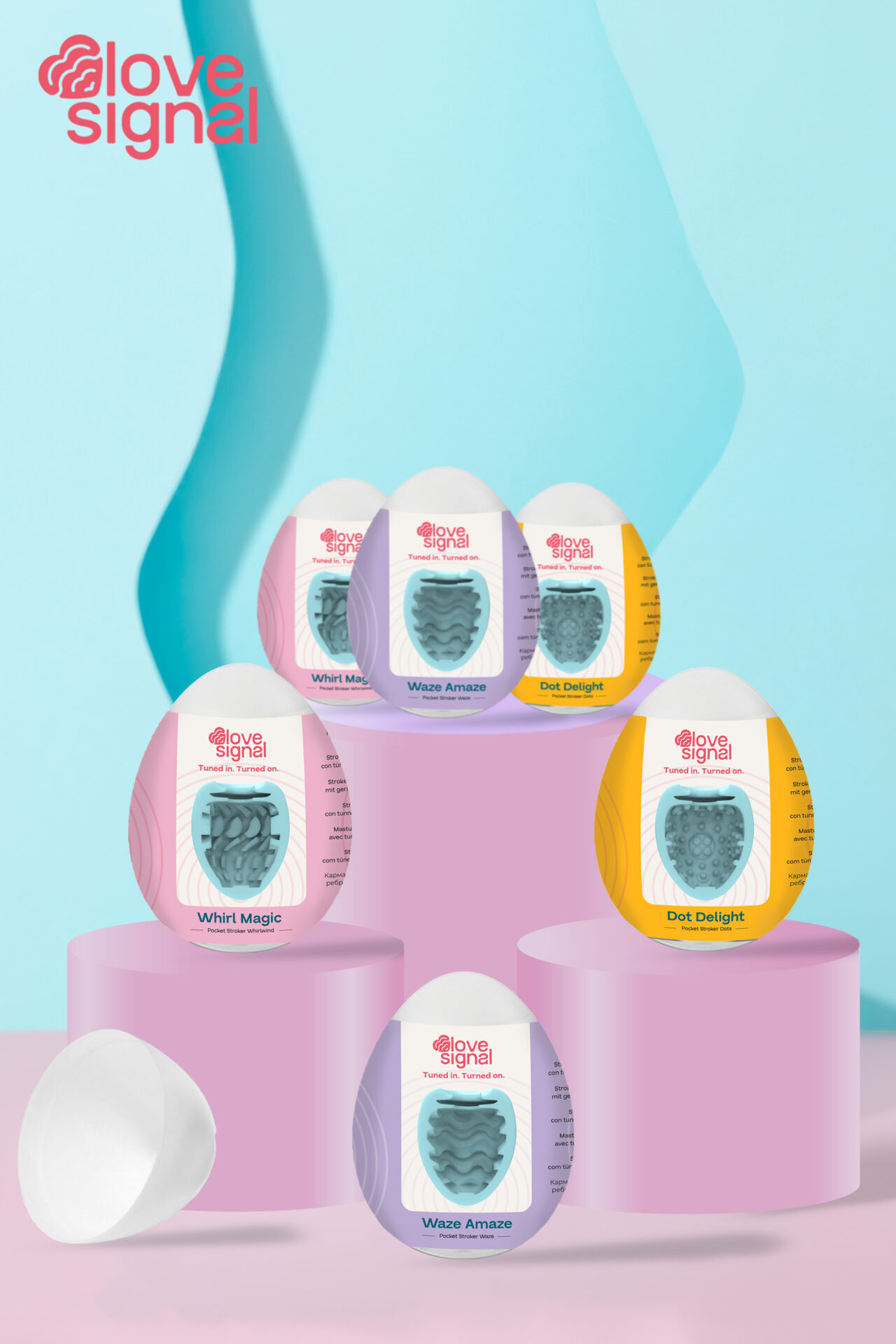 LOVE SIGNAL SET COMPLETO DI 6 PEZZI PER STROFINARE LE PARETI - immagine 5