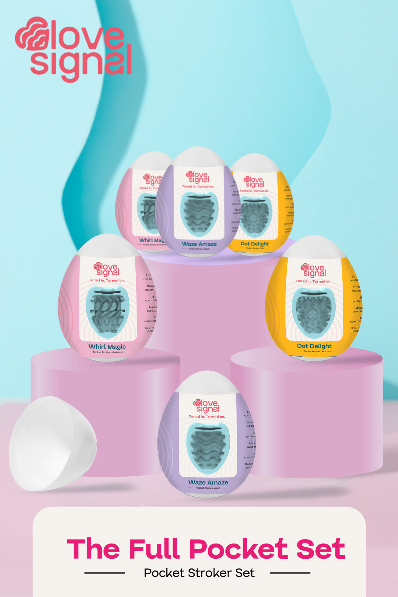 LOVE SIGNAL SET COMPLETO DI 6 PEZZI PER STROFINARE LE PARETI - immagine 4