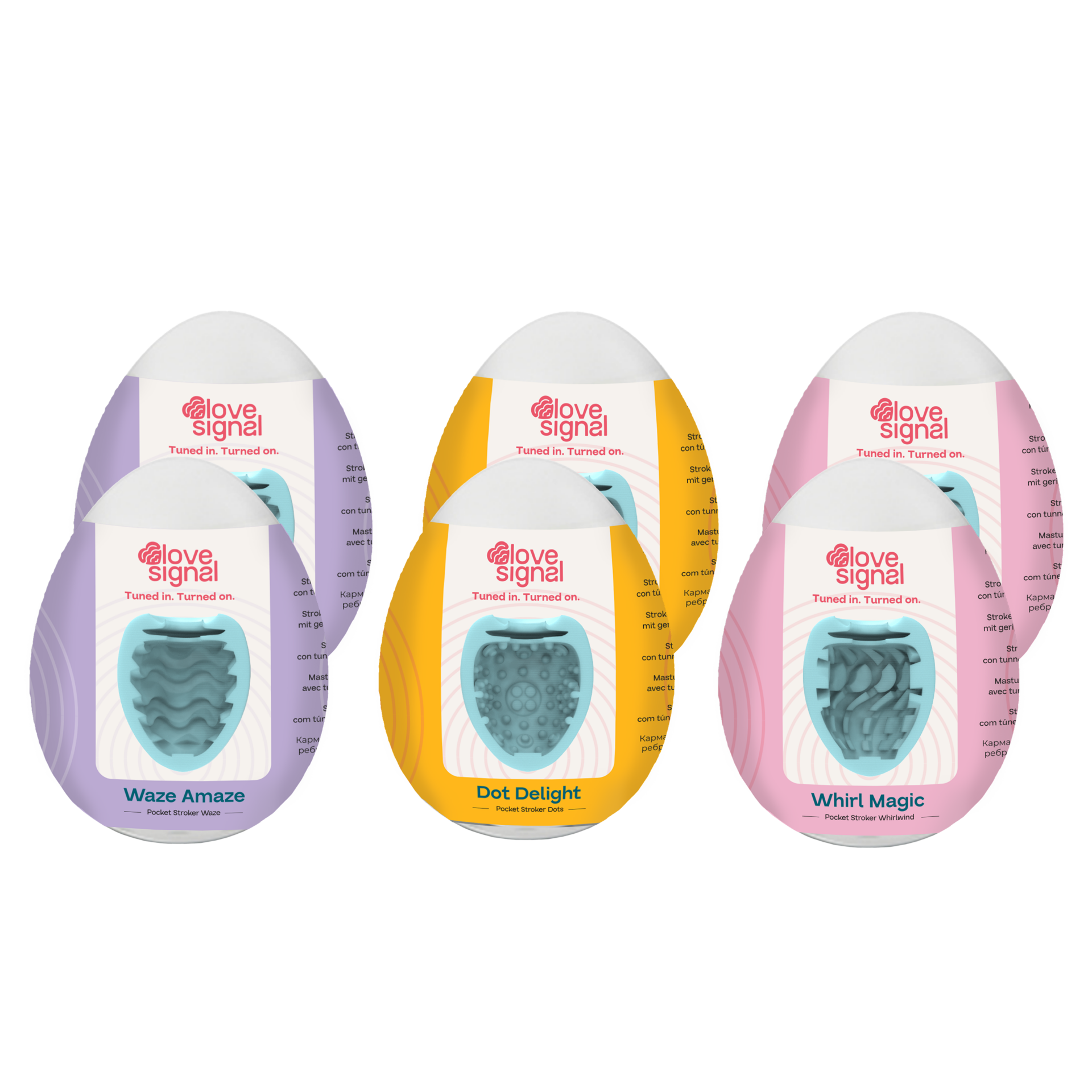 LOVE SIGNAL SET COMPLETO DI 6 PEZZI PER STROFINARE LE PARETI