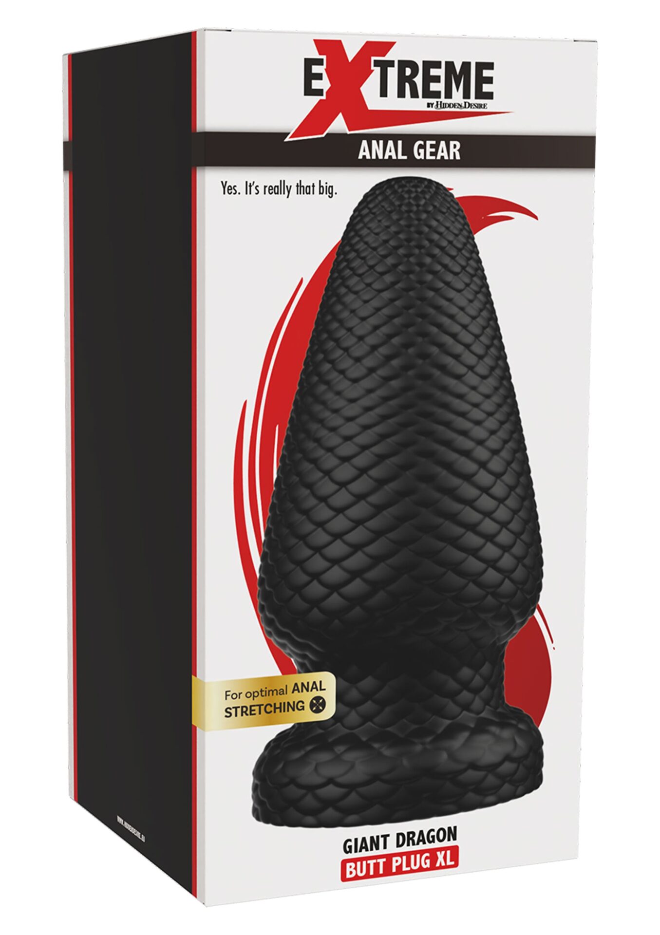 Tappo anale gigante a forma di drago in PVC XL nero - immagine 2